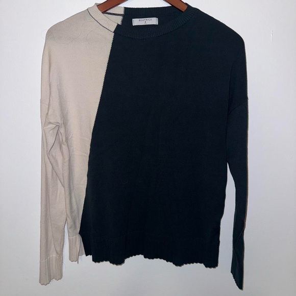Beaufille Black and Cream Knit Top - Picture 1 of 5
